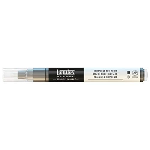 Liquitex 2-4 mm Fine Nib Paint Marker - Iridescent Rich Silver