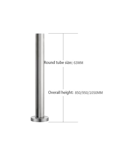 Garde-corps en acier inoxydable double face pour plaque verre 12 mm