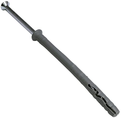 AERZETIX - C57455 - Juego de 50 Tacos Clavos Ø6x80mm + 50 Tornillos Ø4x85mm con Cabeza fresada - para fijación de hormigón/ladrillo/Bloque de Cemento