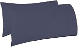 TBM Oversize Pillowcase Navy Blue Queen Extra Large Fits Even The Fluffiest Pillow Including The Pan