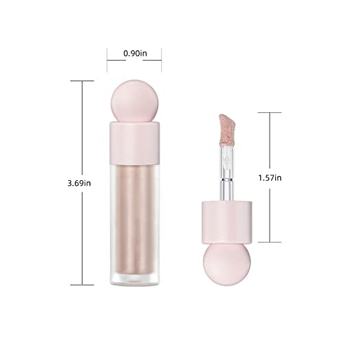 Dageda Liquid Highlighter, Beauty Glow Highlight Body Shimmer, Waterproof Smooth Cream Highlighter, Longlasting Face Liquid Highlighter, Body Highlighter For Women Highlighter Makeup(Rose Gold) #TOP6