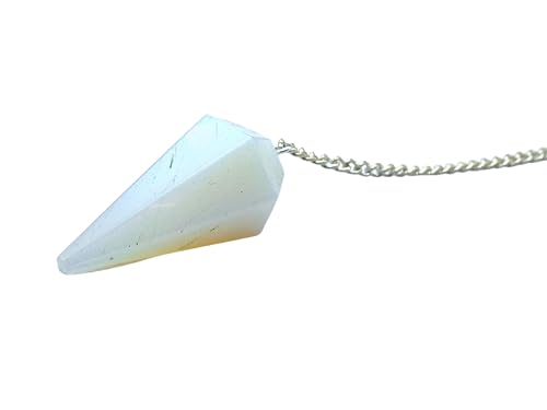 Image of Opalite Pendulum Dowsing Tool - Natural Crystal Pendulum for Spiritual Guidance - Premium Dowser Pendulum for Accurate Divination and Energy Healing - Perfect for Energy Healing and Chakra Balancing - Handcrafted with Precision and Elegance