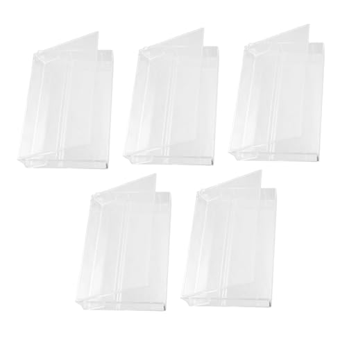 GRIRIW Retro Cassette Tape Holder 5pcs Plastic Cassette Tape Organizer Protection