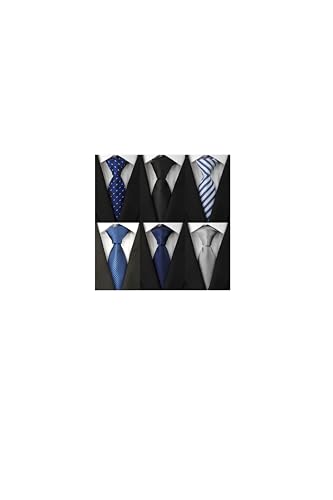 Image of Men's Necktie Classic Silk Tie Woven Jacquard Neck Ties 9 PCS