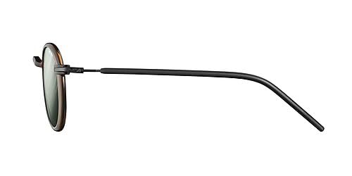 Julbo Men's Classic Polarized Round Sunglasses, Black, S4