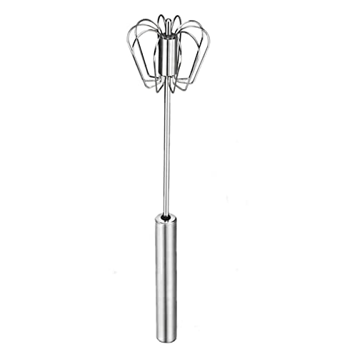 Fouet semi-automatique, fouet à main de cuisine, batte d'œufs en acier inoxydable, mousseur à lait, mélangeur rotatif pour fouetter, battre et agiter Cover