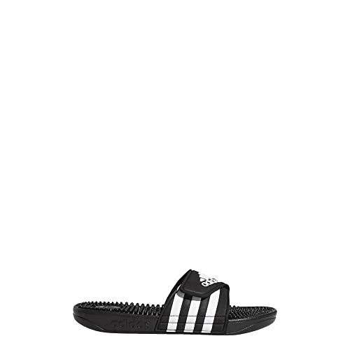 Product Image of the adidas Unisex Adissage Slides Sandal, Black/White/Black, 8 US Women