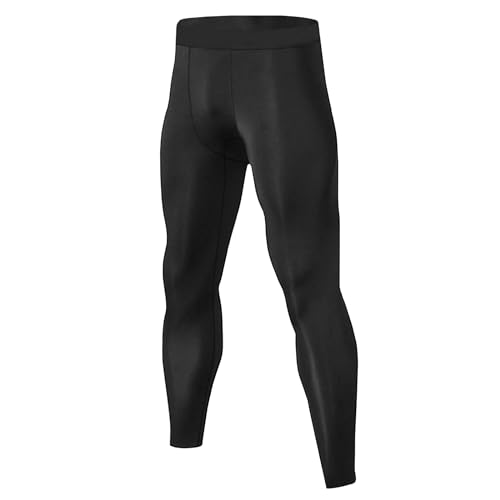 Men’s Compression Pants, Athletic Running Leggings Workout Tights Quick Dry Base Layer for Basketball Sports Football Gym Soccer Breathable Underpants
