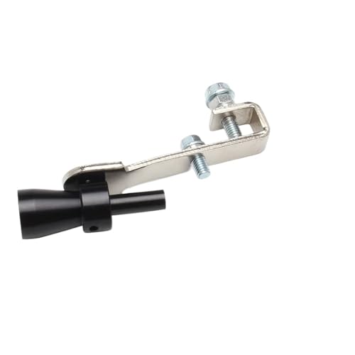Silbato de escape turbo de aluminio negro S que imita válvula de descarga