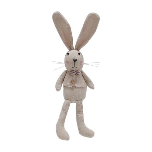Generico Conejito de Pascua de pelouche | Figurita suave y bonita con piernas largas, juguete conejito - para jugar dormir niñas niños niños niños cesta confort casa primavera