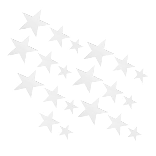Yardenfun Set Di Adesivi in ​​acrilico Effetto Specchio Pentagramma Decorazione Decalcomania Decorazione Adesivi Da Parete