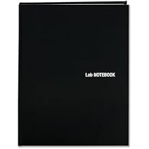 BookFactory Lab Notebook/100 Page Sewn Laboratory Notebook - Professional Grade- 100 Pages, 8.5 x 11 Black Laminate Hardbound Cover, Soft Touch Made in USA