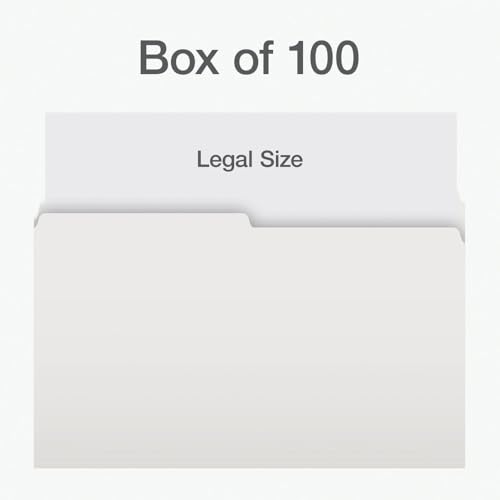 Pendaflex File Folders - Ivory/White Colour File Organizers, 1/2 Cut Tab, Legal Size, Durable Paper Stock, 100/Box, Ideal for Office, Home, and School Organization image 3
