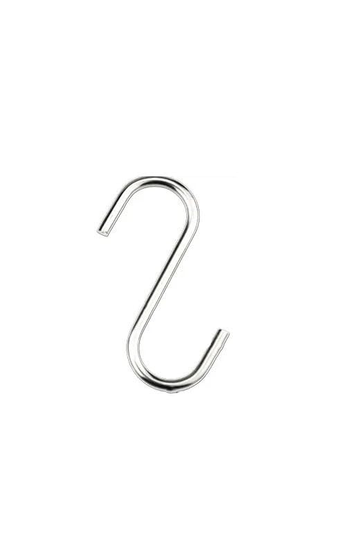 MyFisher zlj6688 Stainless Steel S-Hook S-Shaped Metal S-Hook Kitchen Bedroom Bathroom Door Rear Crossbar Hook Multi-Functional Meat Hook(5cm-5Pcs)