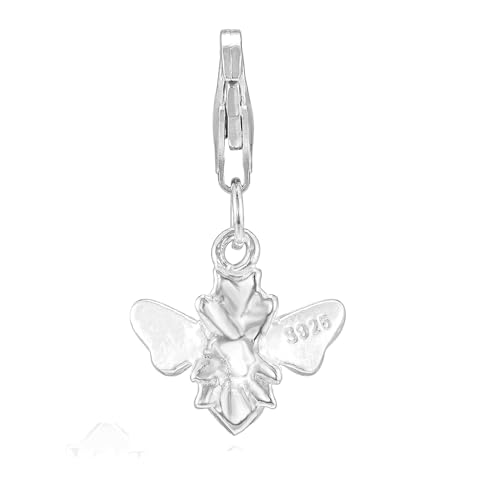 ZooWoo Sterling Silver Honey Bee Charm: Clip-On for Bracelets and Necklaces3