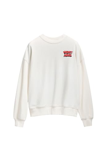 Desigual Damen 25SWSK39 Sweatshirt, White, M