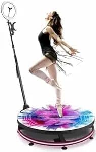 360 Photobooth Machine, Slow Motion Rotating Portable Selfie Platform, Spin 360 Degree Photo Booth with Rotating Stand,Video Recording Spinner Platform-image-19
