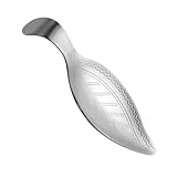 Hemobllo Cuchara de Té de Acero Inoxidable 304 Hoja Ergonómica, Pala Práctica para Recoger Hojas de Té, Tamaño Mediano, Accesorio Adecuado para Casa, Oficina y Restaurante