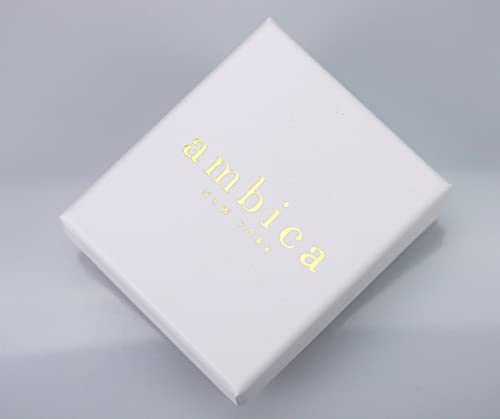 Ambica New York Solid 925 Sterling Silver Cubic Zirconia Solitaire Necklace - Faux Diamond Round Solitaire Halo Necklace – Cz Diamond Pendant Necklace- Minimalist Dainty Necklace For Women #TOP6