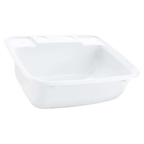 RecPro Rectangle RV Bathroom Sink | Single Bowl Lavatory Sin...