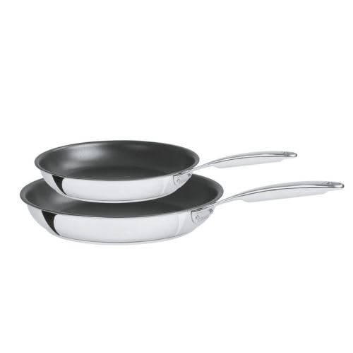 Comparison: Best Cristel France Cookware 7 Cristel FRANCE Castel Pro Multiply Set of 2 Stainless Steel Non-stick Frying Pans, 5-Ply construction, Made in France