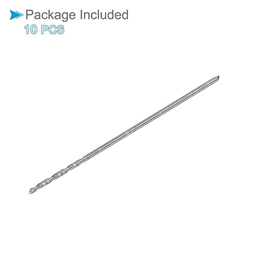 CoCud Mikro Bohrer Bit 0.75mm Bohrer Durchmesser 30mm Gesamt Länge 6542 Schnellarbeitsstahl Vollständig Geschliffen Gedreht Bohrer - (Anwendung: für Kupfer Metall Holz) 10Stk