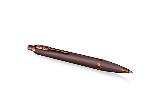 PARKER IM Monochrome Ballpoint Pen | Burgundy Finish and Trims | Blue Ink | Medium Point | Gift Box