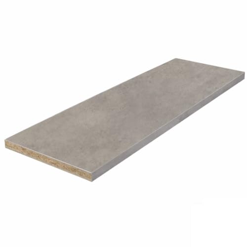 Plan de travail stratifié CPL béton 1850 x 610 x 28 mm - PEFC 75% - Gamme Essentiel