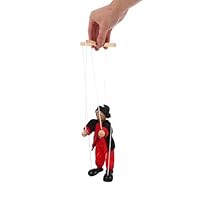BESTonZON Pirate Marionette Puppet Wooden String Puppet Toy for Kids and Adults Hanging for Theatres and Interactive Play 13.8 Inch Pirate Character Decoration