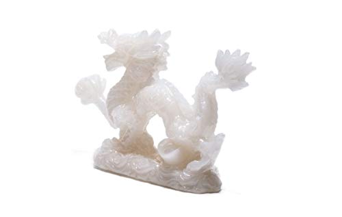 Figura Decorativa Dragón Blanco Feng Shui 4 in miniatura 3