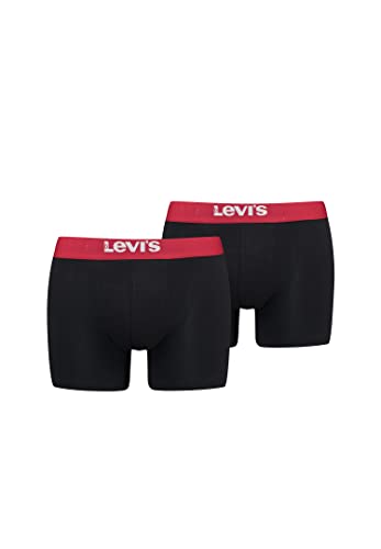 Levi's Herren Boxer Underwear, Black / Red, L