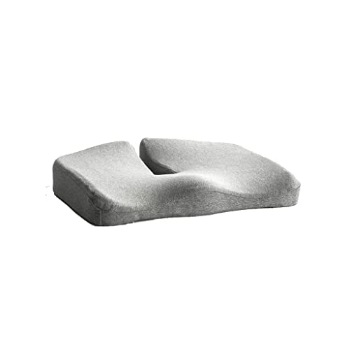 Coussin lombaire XMING en mousse à mémoire de forme et coussin de siège de chaise de fesse gris