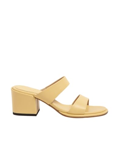 Sandales à talons Neosens S3174 en cuir nappa jaune haut de gamme
