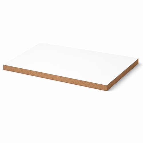 Tableros MDF blancos con Corte a Medida – Paneles de Fibra de Madera DM 3/6/10 mm de grosor – Desde Piezas Pequeñas hasta Formatos Grandes para Carpintería, Decoración y Bricolaje (3mm, 60x40cm)