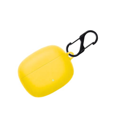 Image of SHISHVIKA Silicone Case Cover Compatible with OnePlus Nord Buds 4 Pro | Shockproof Protective Cover | Soft TPU Skin | Anti-Slip | Dustproof | LED Visible | Keychain Hook Included (Yellow)