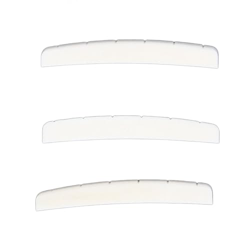 3Pcs Electric Guitar Nut, Solid Bone 6 String Replacement, Bright Tone Stratocaster Telecaster Electric Guitars