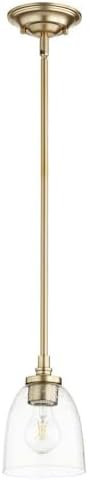Quorum 3122-280 Transitional One Light Pendant from Rossington Collection in Brass Finish,