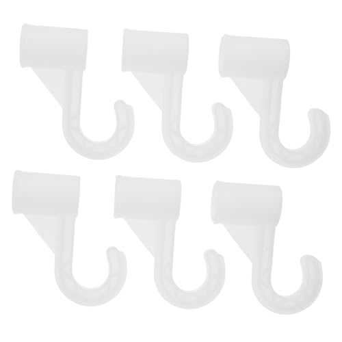 STOBAZA 6 Pcs Stylish Rod Bracket for Bedroom Wardrobe Easy Assembly Clothes Hanger Support Chic Design Prevents Sagging Sturdy Holder for Clothes