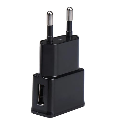 YZATCDZG Adattatore di Alimentazione CA/CC a Doppia Porta USB 5V 2A(Black Adapter,5V 2A One USB_EU)