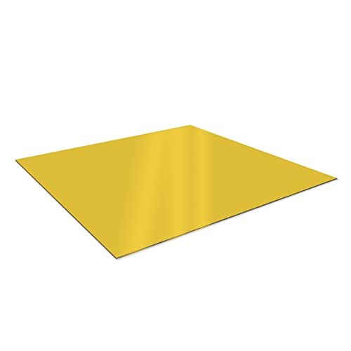 SPEEDYORDERS Gold Acrylic Mirror Sheet Plexiglass 24 x 24 Inches Sharp Corner Shatterproof Mirror Gold Plexiglass Sheet Plastic Mirrors for Wall Ideal for Decoration, Craft, Home Deco