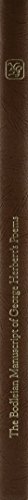 Bodleian Manuscript of George Herberts Poems 0820113735 Book Cover