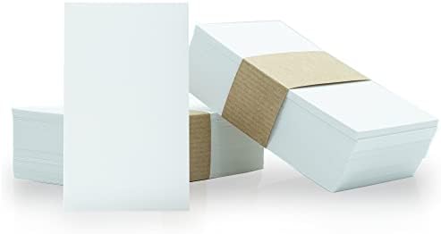 Vanra Lot De 300 Fiches Vierges En Carton - Format 8,9 X 5,1 Cm - Coins Arrondis - Non Lignées - Pour Notes, Révisions, Artisanat