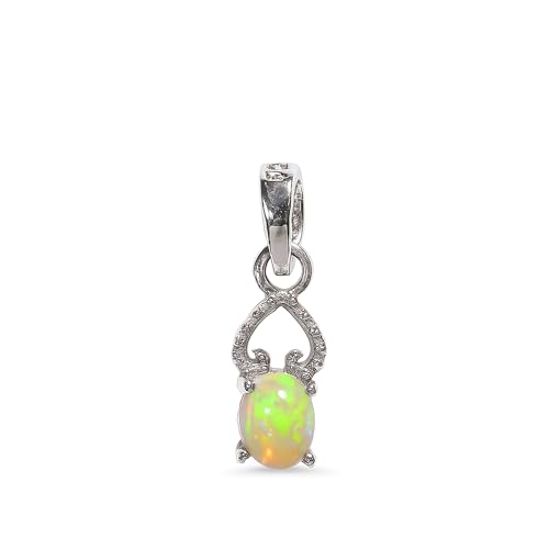 Opale éthiopienne naturelle et argent sterling 925, un pendentif d'exception