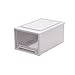 swq Boîte de Rangement de tiroirs, Organisateur de Bureau Transparent en Plastique Portable Panier de Rangement de Stockage Jouets de Cuisine vêtements, Armoire, Chambre à Coucher