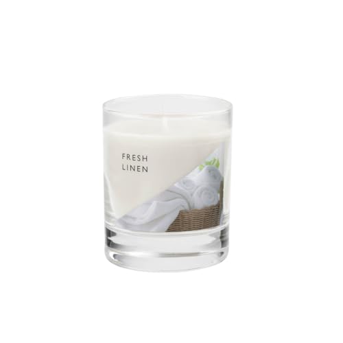 WAX LYRICAL Small Wax Fill Candle Fresh Linen. Burn Time Approx 35 Hours Jar, White