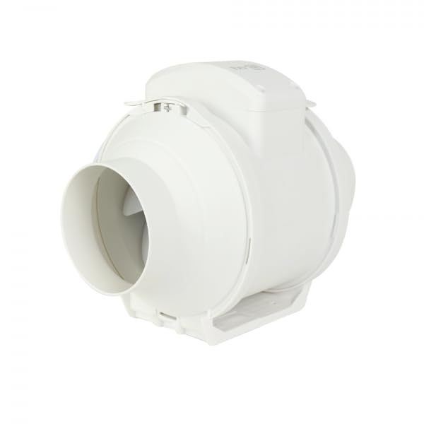 Extractor de aire en línea Bilake silencioso para conducto circular/tubular de 100mm 38/42W