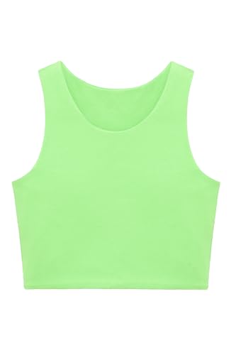 Image of Lilax Girls' Double Lined Sleeveless Basic Crop Tank Top