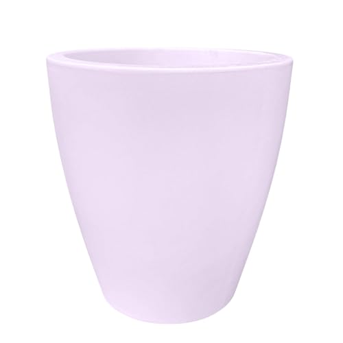 Elly Décor 18 Inch Plastic Planter With Drainage, For Outdoor And Indoors, Lightweight & Resistant Plant Containers, Conic Tall Planter 18" X 16" White #TOP4