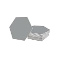 Avant Decor | 30 Tiles | Stone Composite Hexagon Solid Color | Peel and Stick Kitchen Backsplash Tiles | Stick On Wall Tiles | Easy DIY Installation | 6” x 6.9”