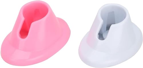 Dwang 2 Pcs Soft Rubber Nail Polish Bottle Holder Stand Anti-Spill Art Organizer Display for Manicure Tools Salon Professional Design Foot, Hand and Care, Pink